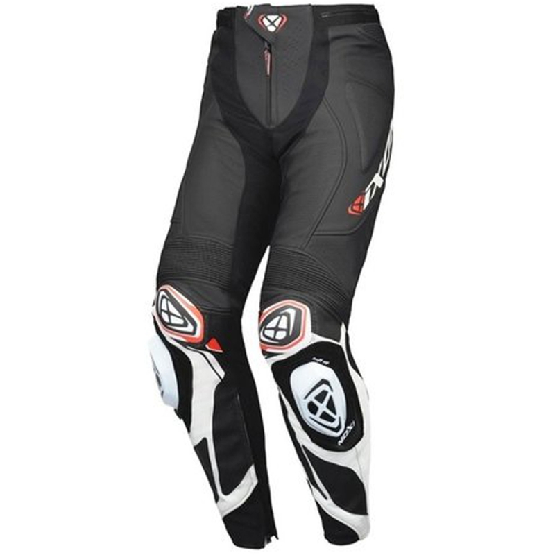 Leder-Motorradhose IXON Vortex 3 schwarz-weiß