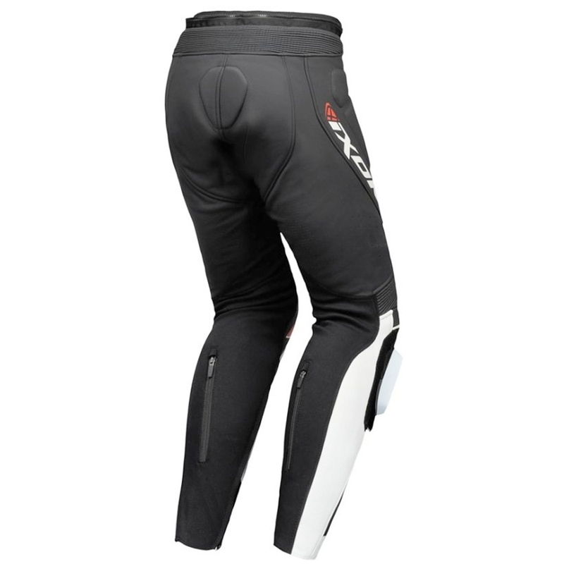 Leder-Motorradhose IXON Vortex 3 schwarz-weiß