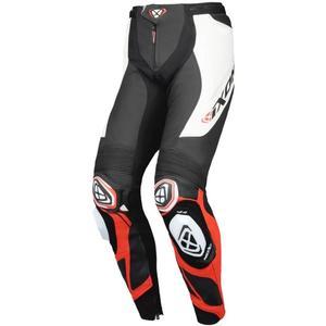 Leder-Motorradhose IXON Vortex 3 schwarz-weiß-rot