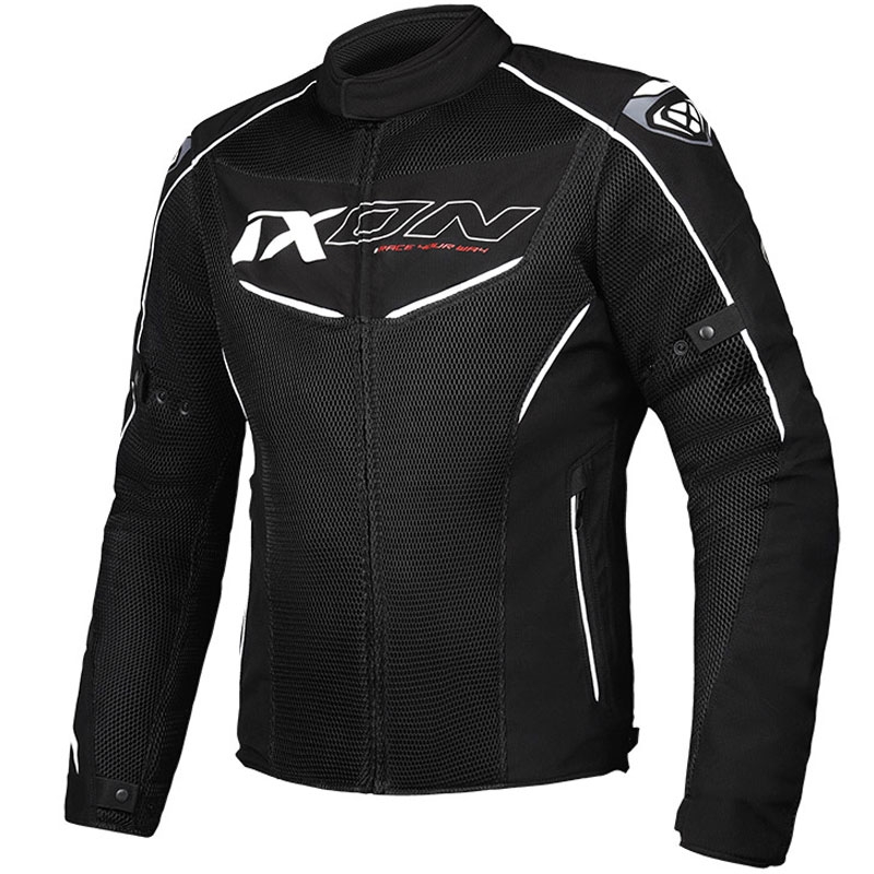 Motorradjacke IXON Flicker schwarz-weiß