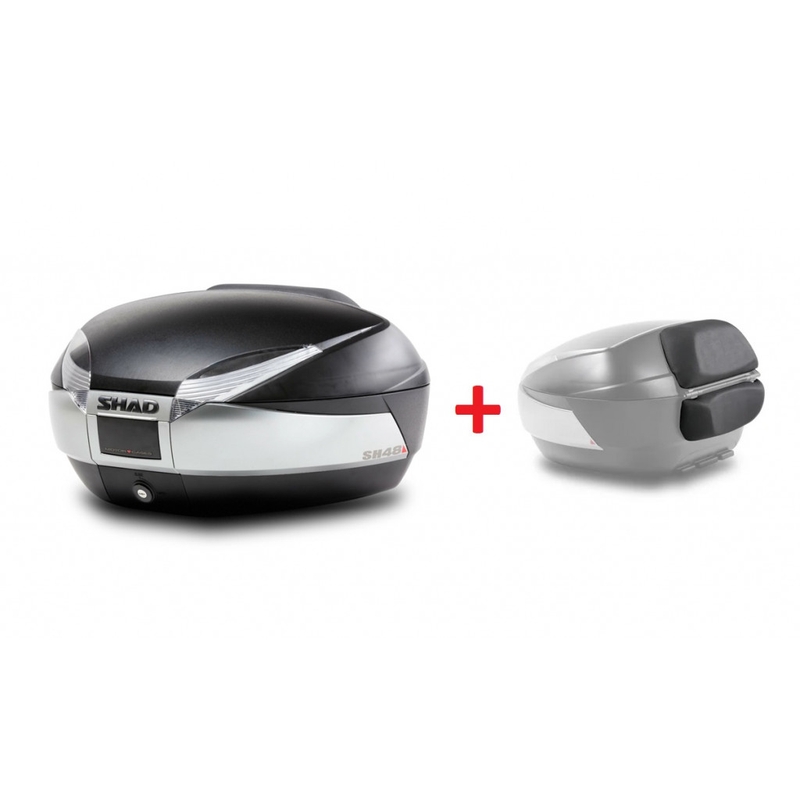 Top case SHAD SH48 Titan neu with PREMIUM SMART lock and backrest