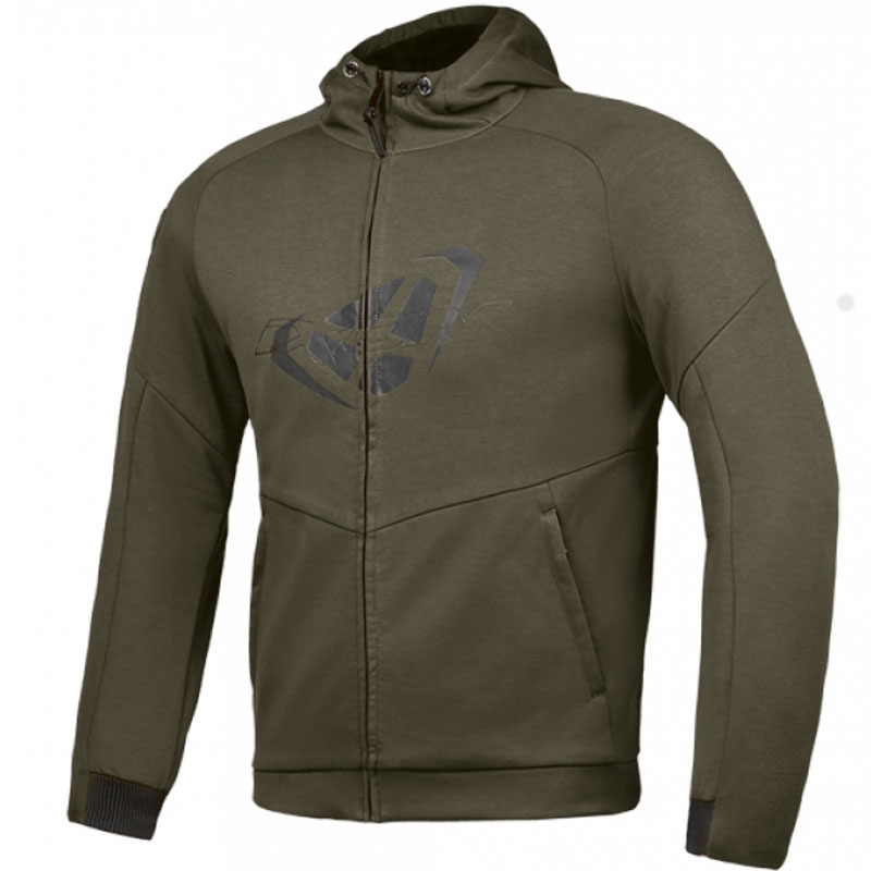 IXON Touchdown Motorradjacke Khaki-Schwarz