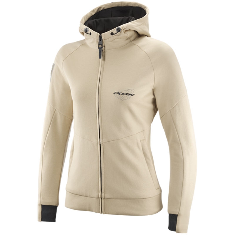 Damen-Motorradjacke IXON Touchdown beige-grau