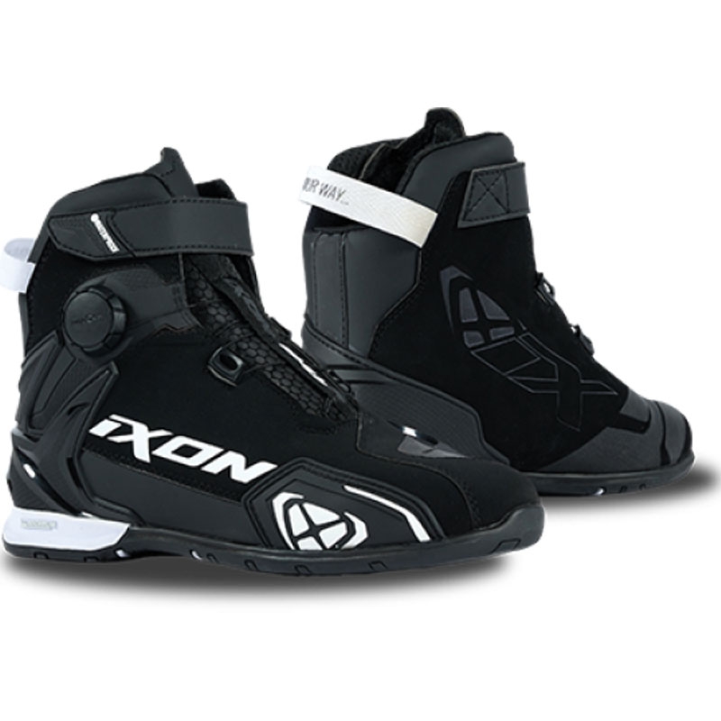 Motorradstiefel IXON Bull 2 WP schwarz-weiß