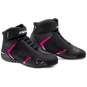 Damen-Motorradstiefel IXON Gambler WP schwarz-rosa