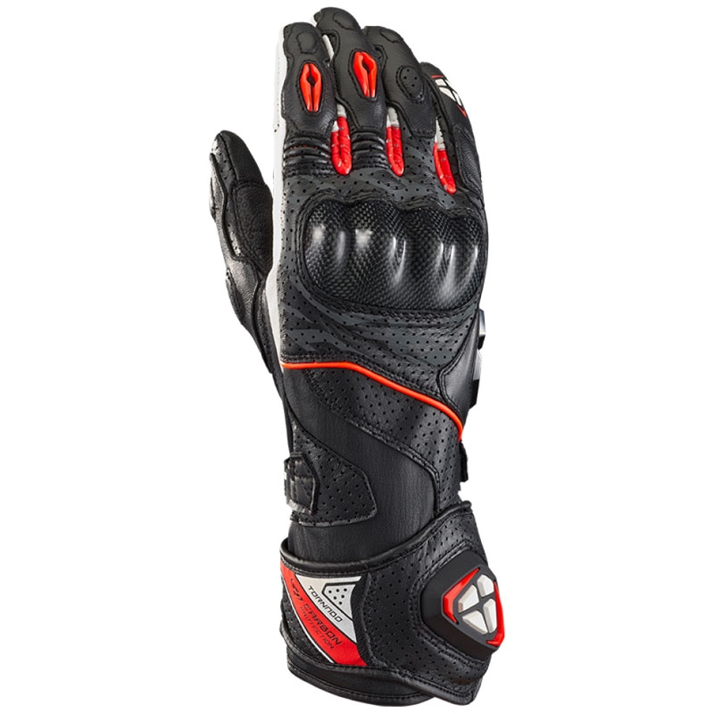 Motorradhandschuhe IXON Tornado Air schwarz-weiß-rot