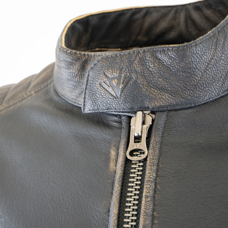 RSA Vintage braune Leder-Motorradjacke