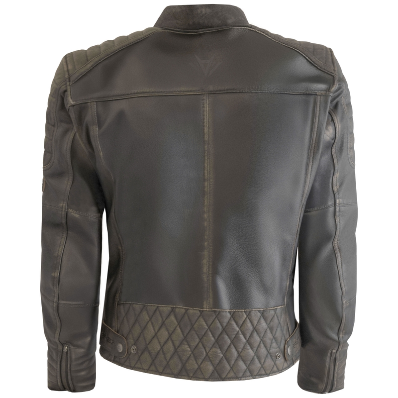 RSA Vintage braune Leder-Motorradjacke