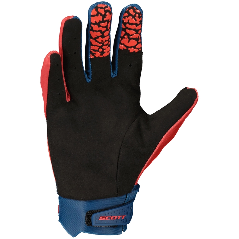 Kinder-Motocross-Handschuhe SCOTT EVO TRACK blau-neonrot