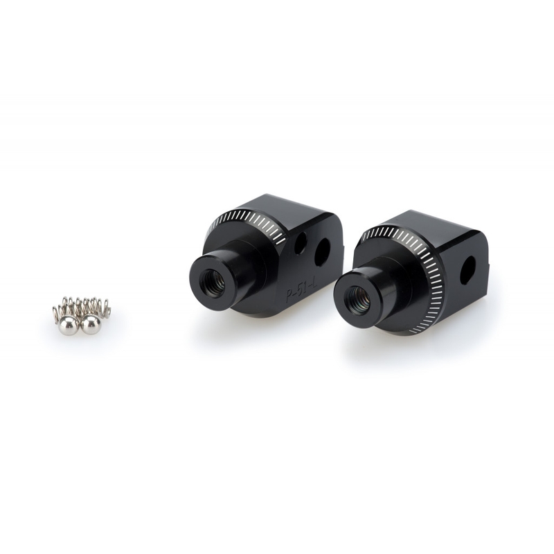Footpeg adapters PUIG schwarz für KTM Duke 390 2017-2023, KTM Duke 125 2011-2023