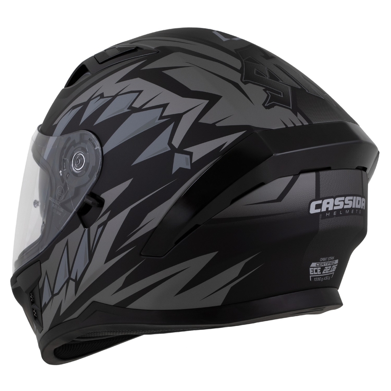 Cassida Orbit Strix Integralhelm matt schwarz-grau