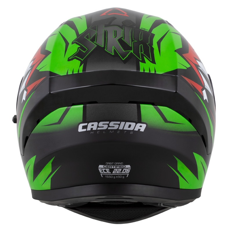 Cassida Orbit Strix Integralhelm rot-grün-grau-weiß-schwarz