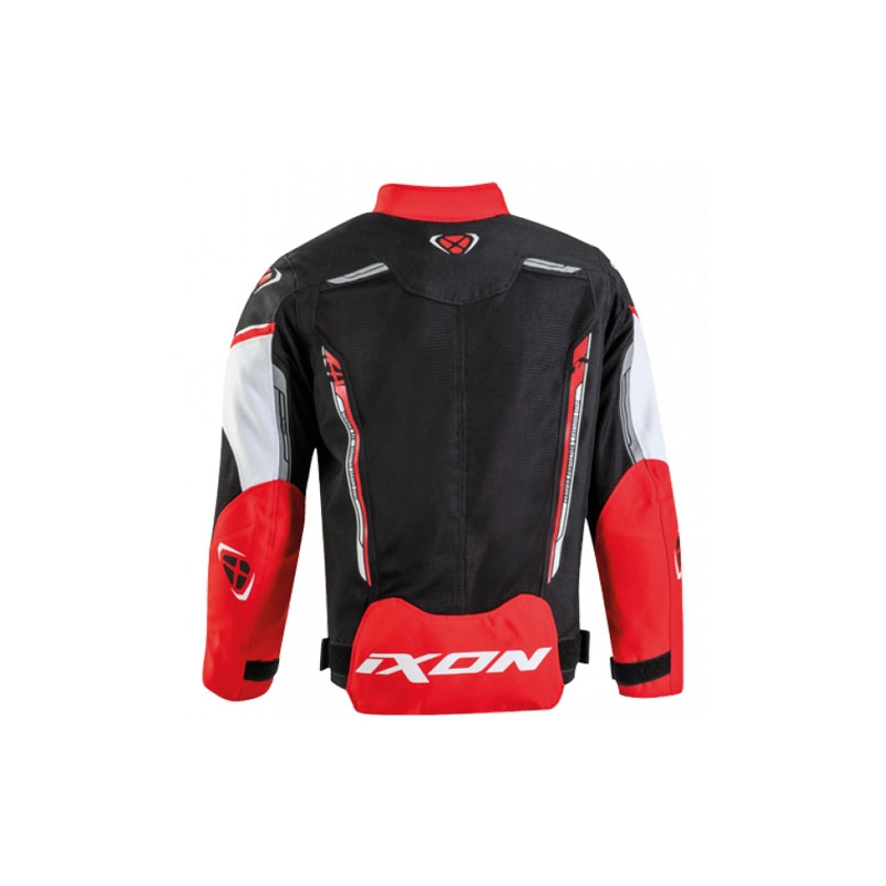 Kinder-Motorradjacke IXON Striker Air schwarz-rot-weiß