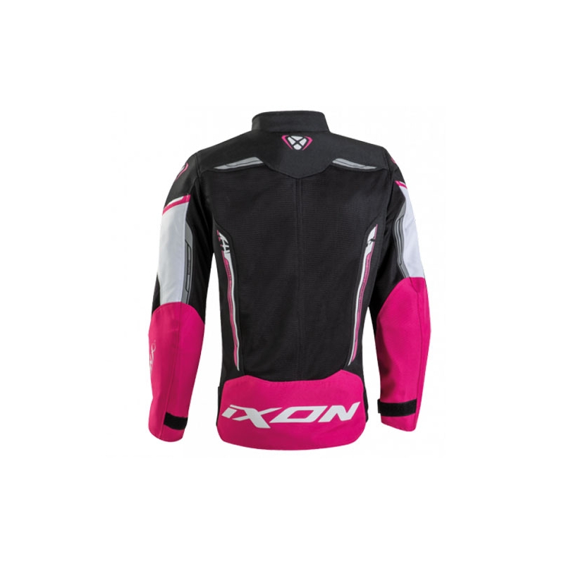 Kinder Motorradjacke IXON Striker Air schwarz-weiß-pink
