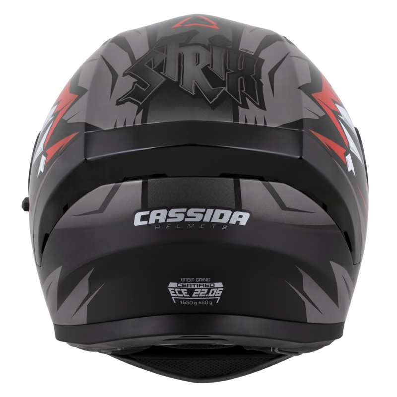 Cassida Orbit Strix Integralhelm rot-grau-weiß-schwarz