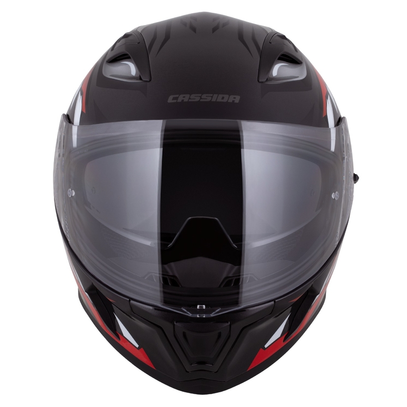 Cassida Orbit Strix Integralhelm rot-grau-weiß-schwarz