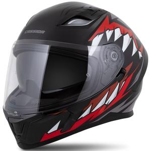 Cassida Orbit Strix Integralhelm rot-grau-weiß-schwarz