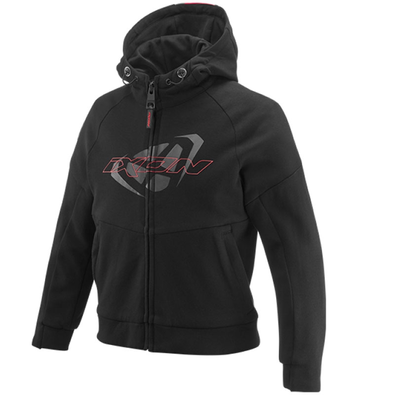 IXON Touchdown Kinder Motorrad Sweatshirt schwarz-rot