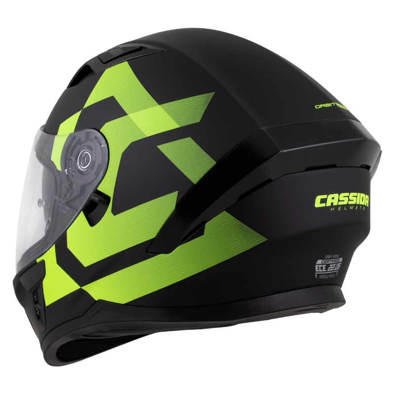 Cassida Orbit Grind Integralhelm mattschwarz-fluogelb
