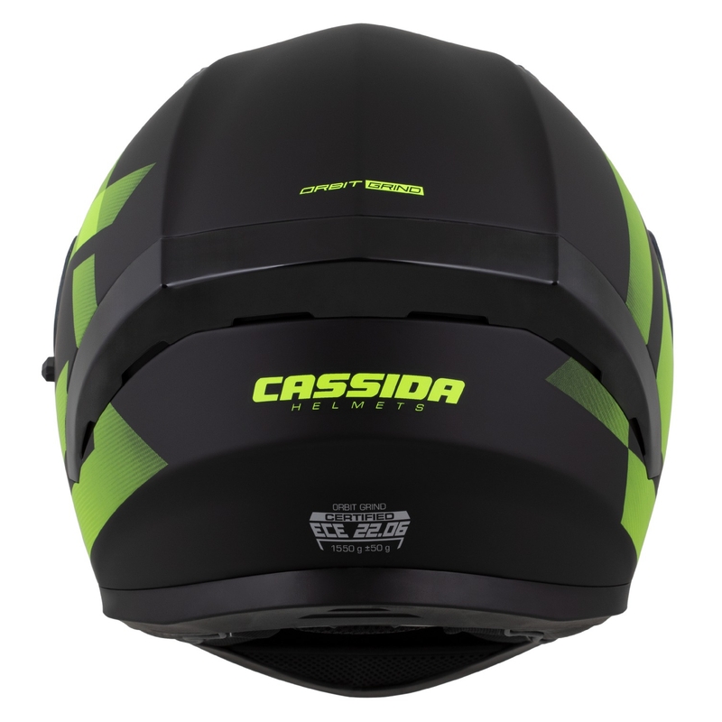Cassida Orbit Grind Integralhelm mattschwarz-fluogelb