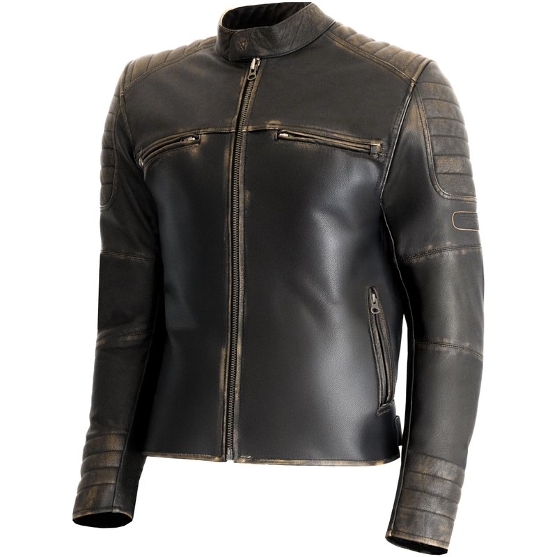 RSA Vintage braune Leder-Motorradjacke
