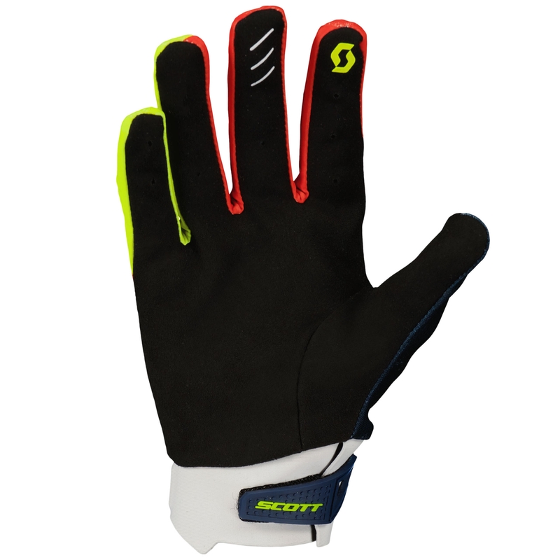 SCOTT EVO RACE Motocross-Handschuhe blau-rot-neongelb