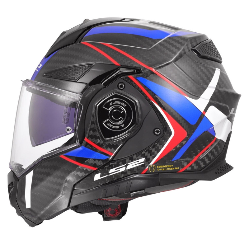 Motorradhelm LS2 FF901 Advant XC Future II weiß-blau