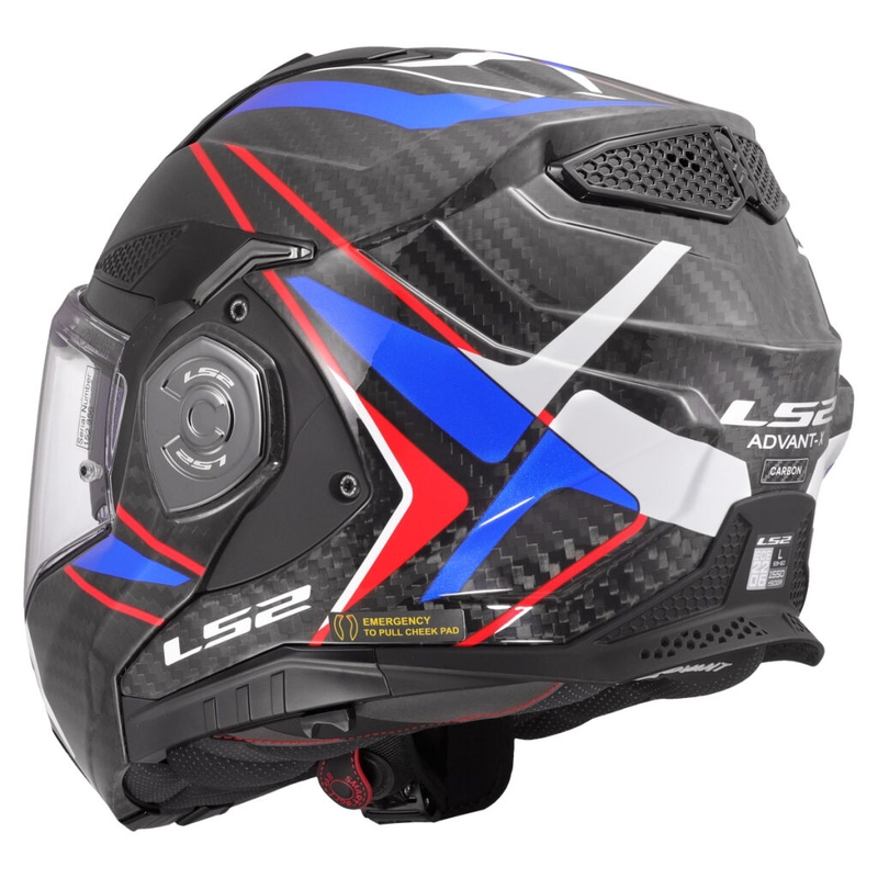 Motorradhelm LS2 FF901 Advant XC Future II weiß-blau
