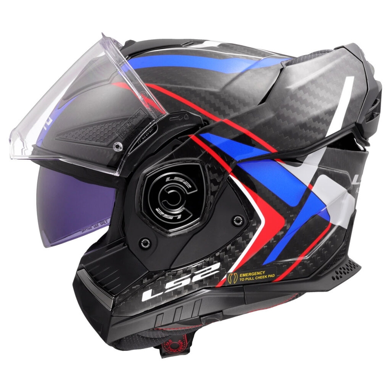 Motorradhelm LS2 FF901 Advant XC Future II weiß-blau