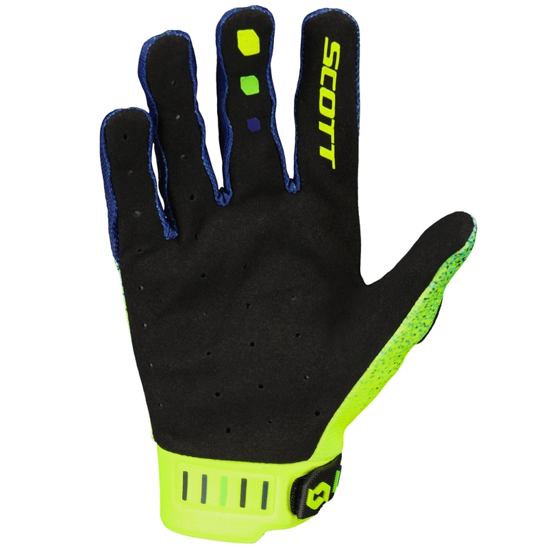SCOTT Podium PRO Motocross-Handschuhe lila-blau-fluogelb