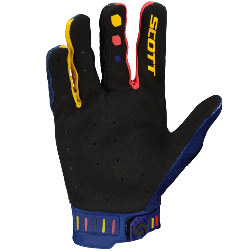 SCOTT Podium PRO Motocrosshandschuhe rot-gelb-blau