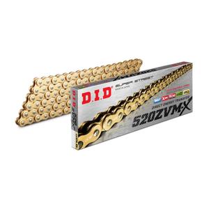 ZVM-X series X-Ring chain D.I.D Chain 520ZVM-X 122 L golden/golden