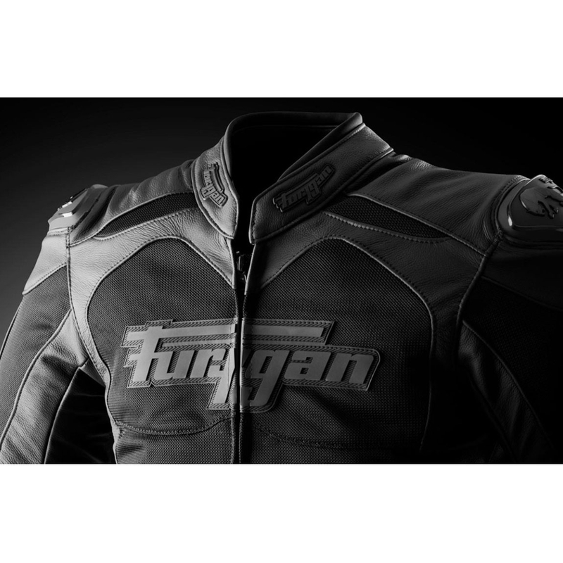 Furygan Speed Mesh 3 Leder-Motorradjacke schwarz