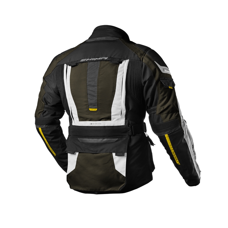 Shima Horizon khaki grün-grau-schwarze Motorradjacke