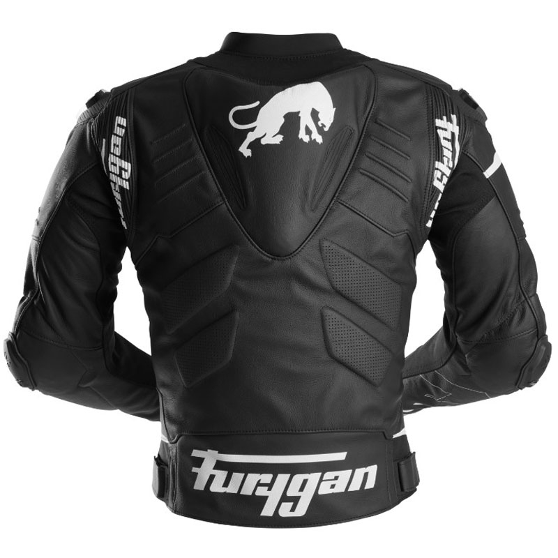 Furygan Sirius Leder Motorradjacke schwarz-weiß