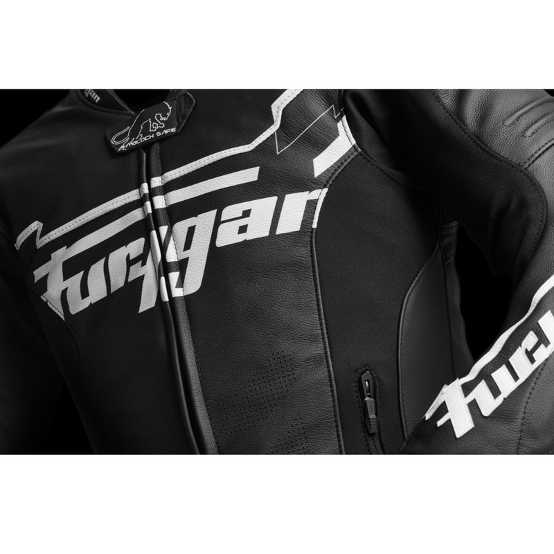 Furygan Sirius Leder Motorradjacke schwarz-weiß