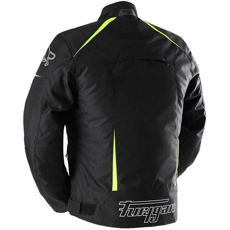 Motorradjacke Furygan Yori schwarz-weiß-fluogelb