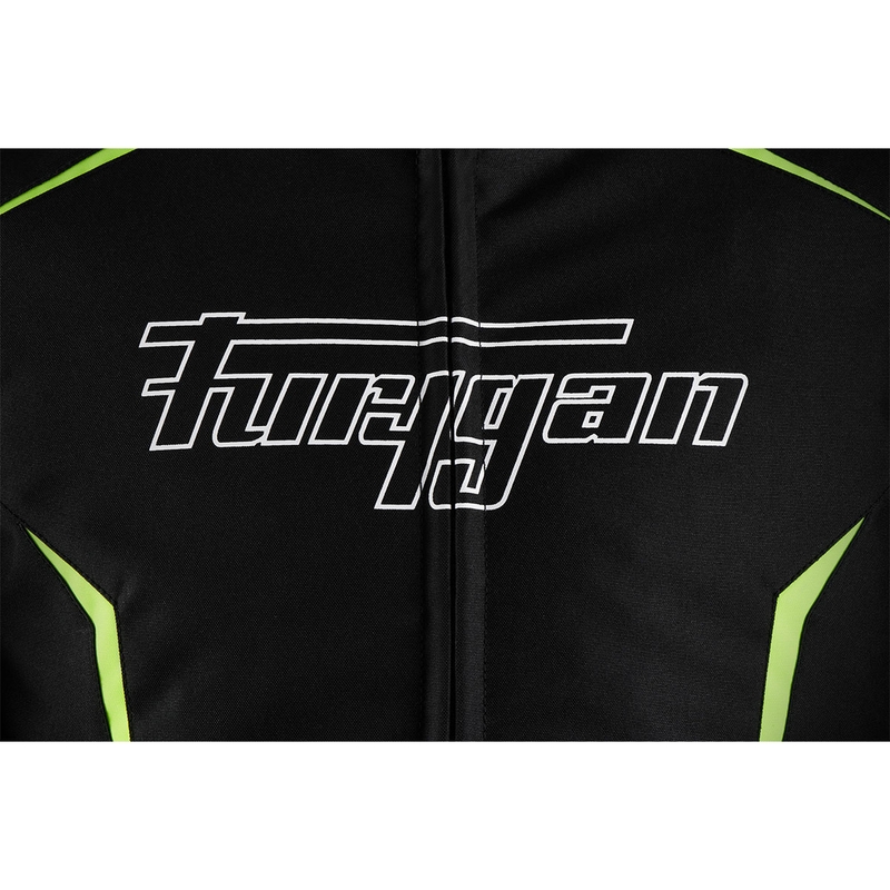 Motorradjacke Furygan Yori schwarz-weiß-fluogelb
