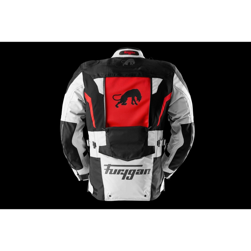 Furygan Montroc Kevlar® Primaloft® 3IN1+ Motorradjacke schwarz-beige-rot