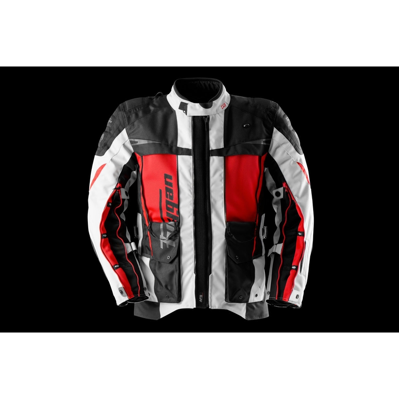 Furygan Montroc Kevlar® Primaloft® 3IN1+ Motorradjacke schwarz-beige-rot