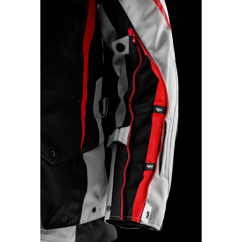 Furygan Montroc Kevlar® Primaloft® 3IN1+ Motorradjacke schwarz-beige-rot