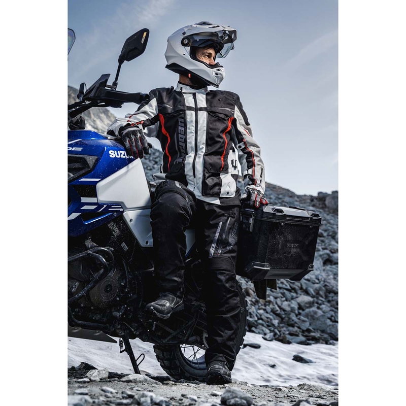 Furygan Montroc Kevlar® Primaloft® 3IN1+ Motorradjacke schwarz-beige-rot