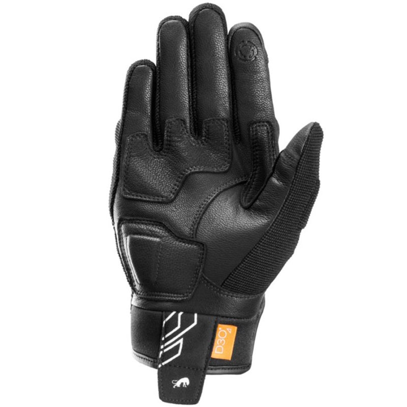 Furygan Jet Neon D3O Motorradhandschuhe schwarz-weiß