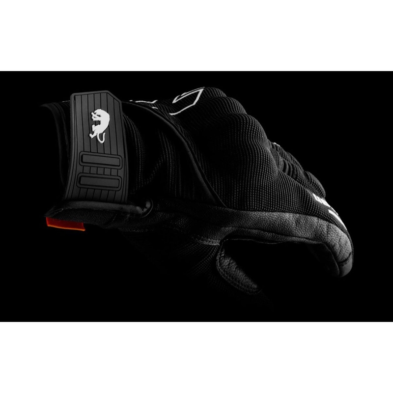 Furygan Jet Neon D3O Motorradhandschuhe schwarz-weiß