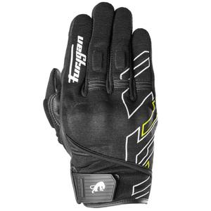 Motorradhandschuhe Furygan Jet Neon D3O schwarz-weiß-fluogelb