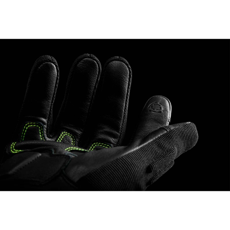 Motorradhandschuhe Furygan Jet Neon D3O schwarz-weiß-fluogelb