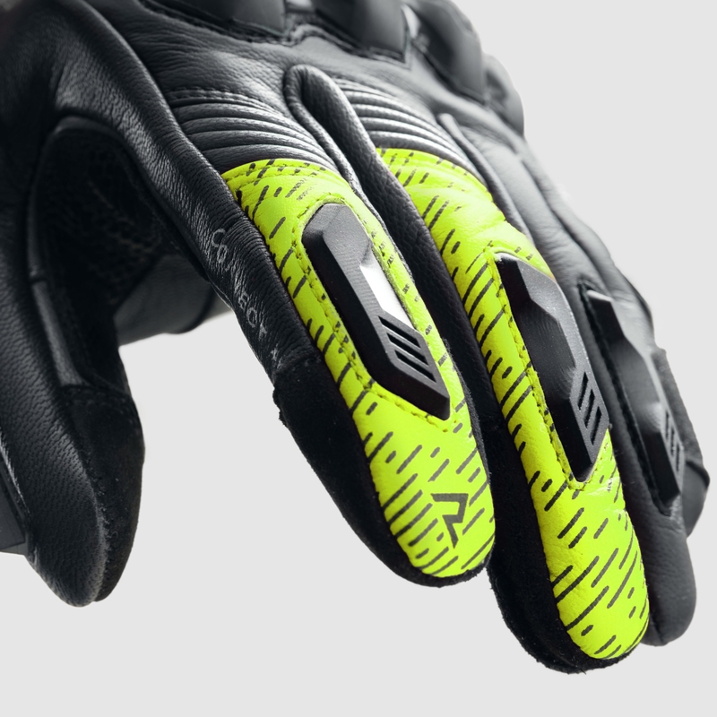 Motorradhandschuhe Rebelhorn Viper schwarz-grau-fluo gelb