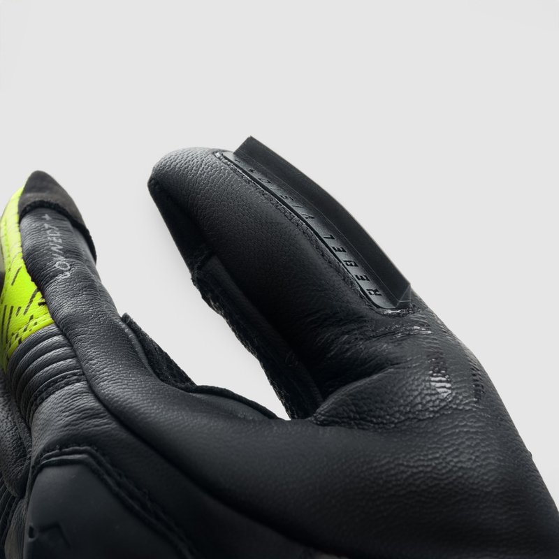 Motorradhandschuhe Rebelhorn Viper schwarz-grau-fluo gelb