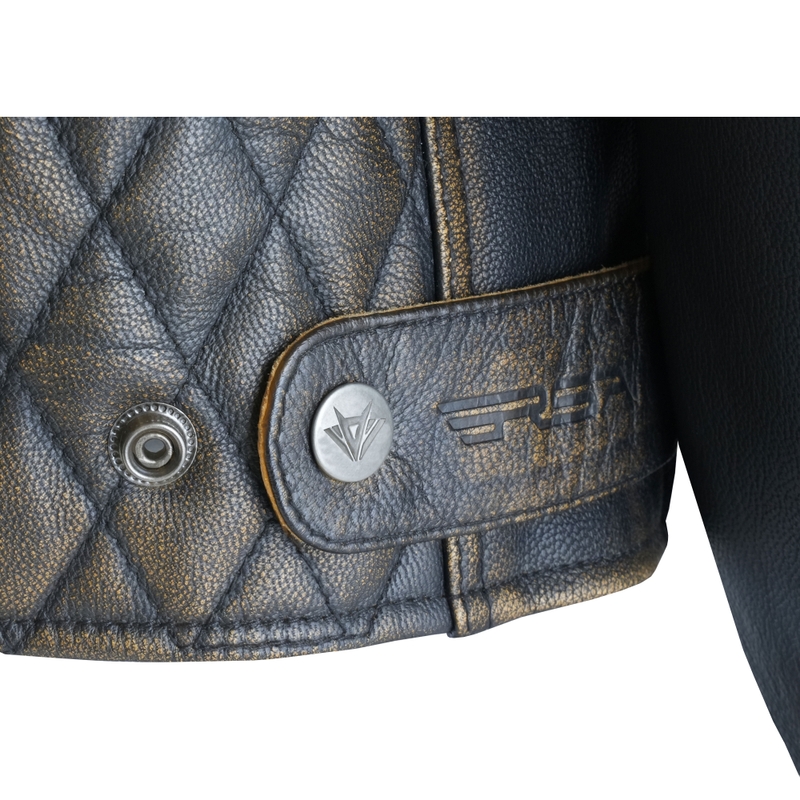 RSA Vintage braune Leder-Motorradjacke