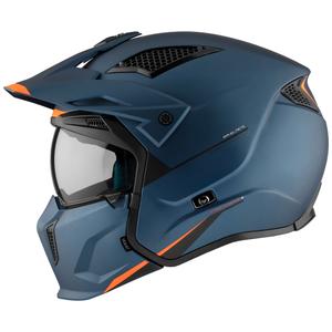 Jethelm mit Maske MT Streetfighter SV S Solid A7 mattblau